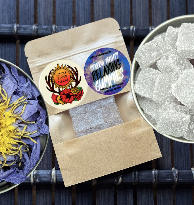 Mullein Based Herbal Botanical Gummy Fruit Chews With Blue Lotus Extract - 5 Flavors To Choose From