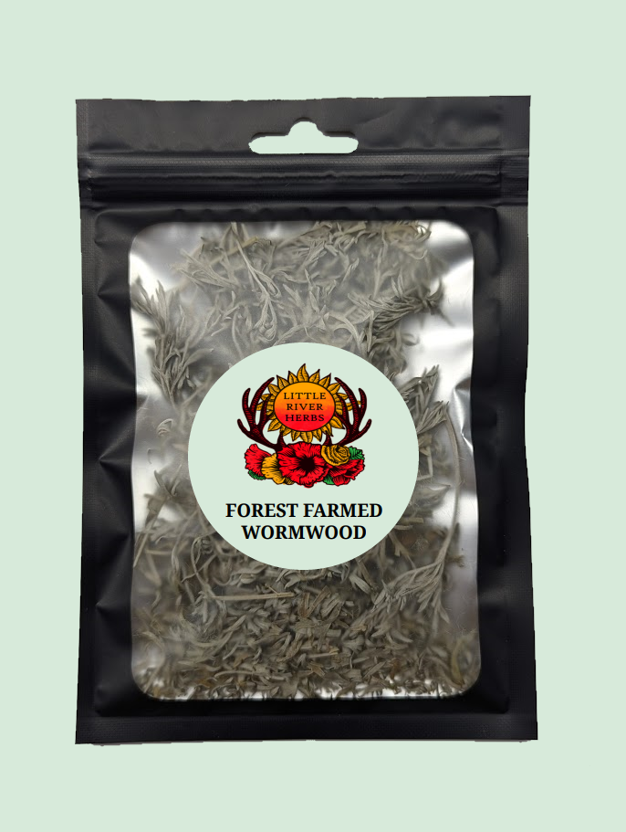 Wormwood Herb - Premium Air Dried - Produced in Oregon by Little River Herbs
