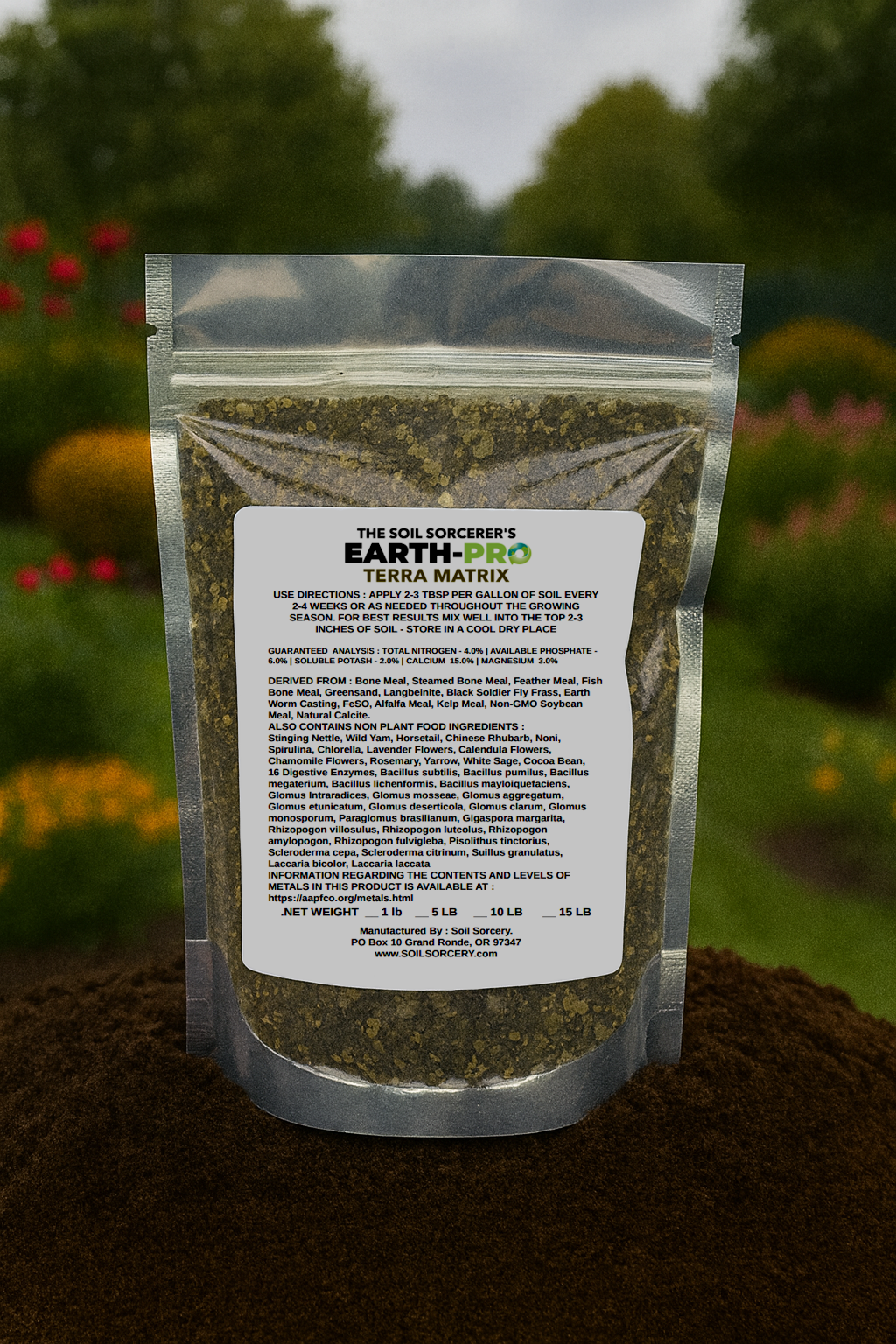 The Soil Sorcerer's Earth-Pro Terra Matrix All-In-One Organic Soil Nutrient Kit - SHIPS FREE
